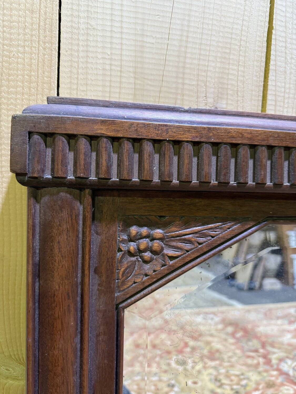 Art Deco period walnut mirror