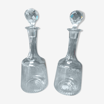 Paire de carafes Baccarat modèle Richelieu