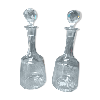 Paire de carafes Baccarat modèle Richelieu