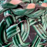 Braided earthenware basket