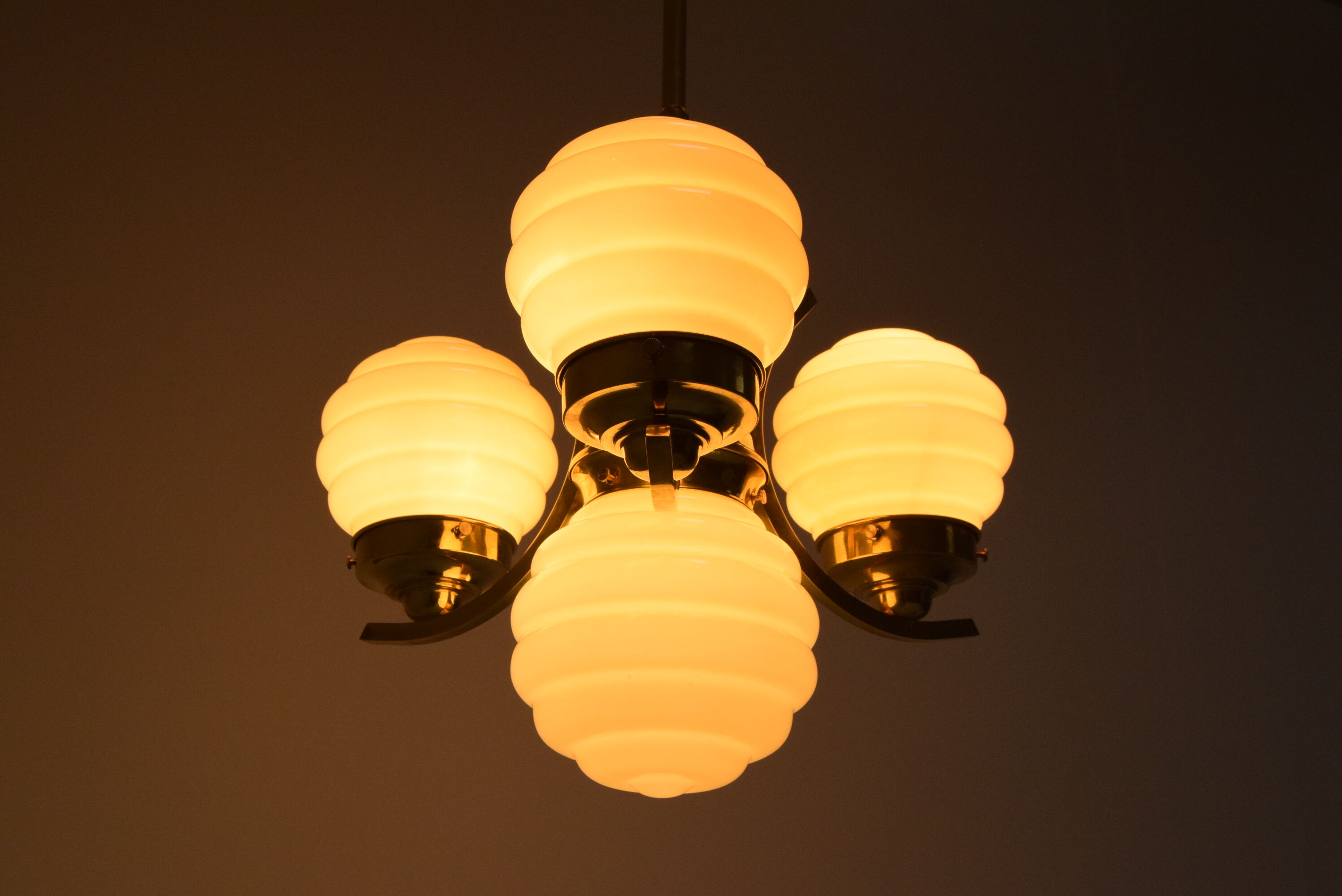 Art deco chandelier Czechoslovakia 1930's