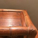 beau ancien tabouret bambou asiatique