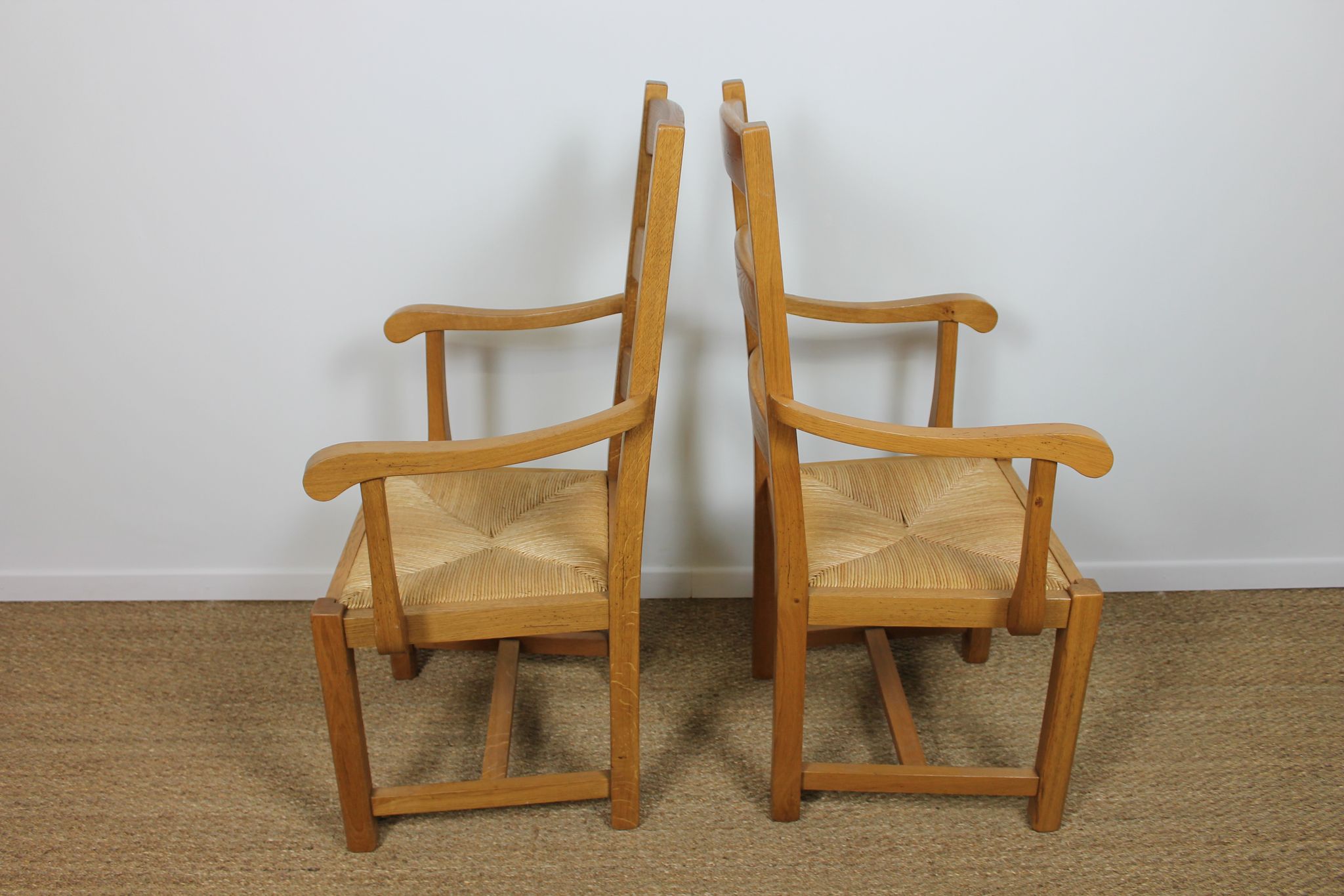 Pair of ardèchois armchairs