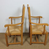Pair of ardèchois armchairs