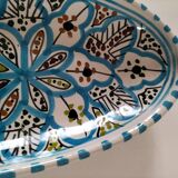 Moroccan glazed ceramic dish, Safi craftsmanship style