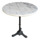 Table bistro marble top cast iron foot