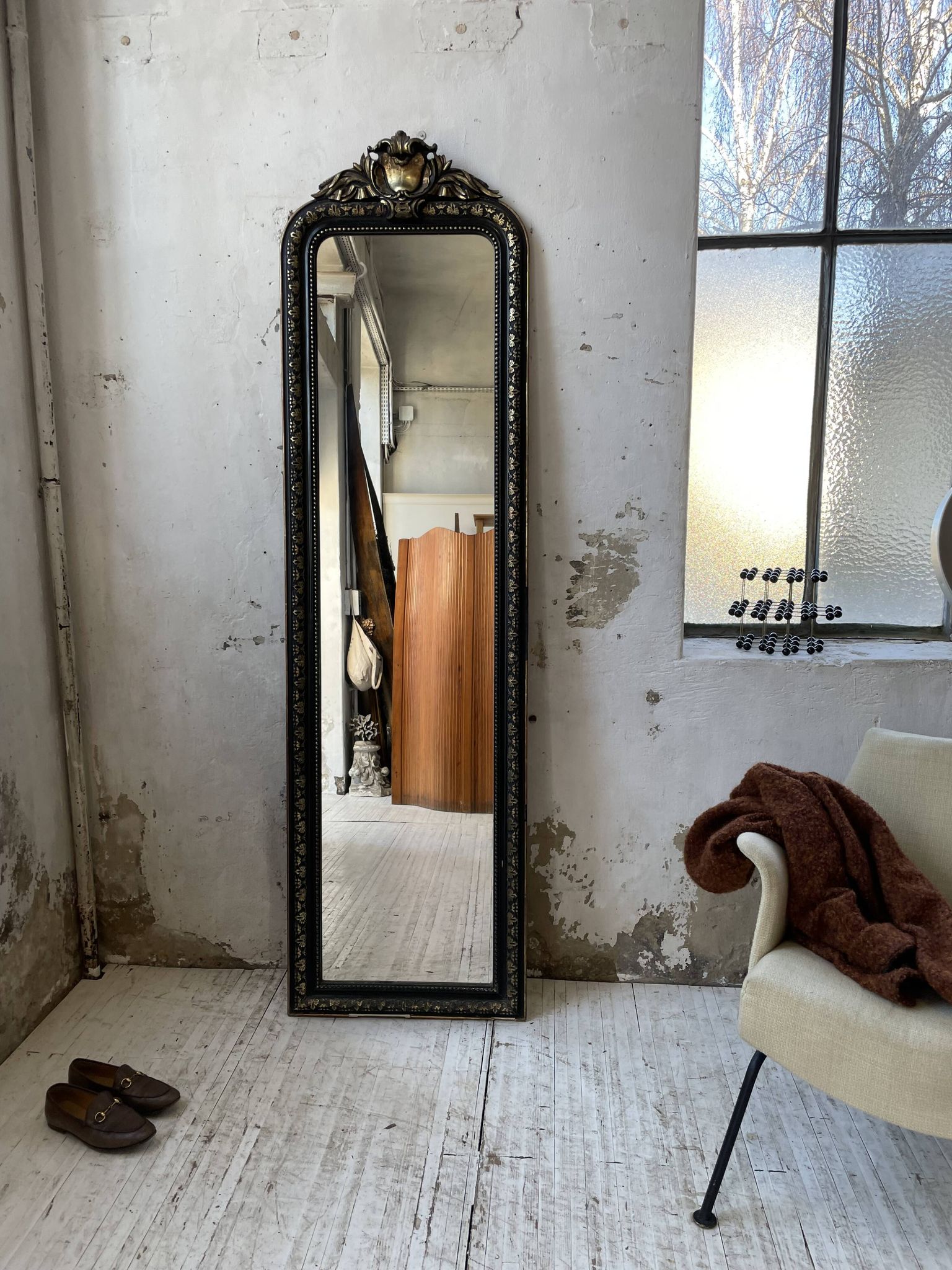 Miroir XXL blanc Louis Philippe 2m