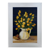 Yellow tulip bouquet painting