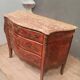 Commode style Louis XV en marqueterie de fleurs