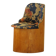 Swedish stump chair / "Kubstol" in pine and floral upholstery, mid-20th century