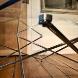 Glass and chrome coffee table