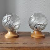 Pair of vintage globe lamps from the 1990s
