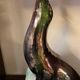 1950s Ceramic Sea Lion Lamp with Black Varnished Enamel, Signed