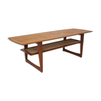 Table basse moderne scandinave en teck