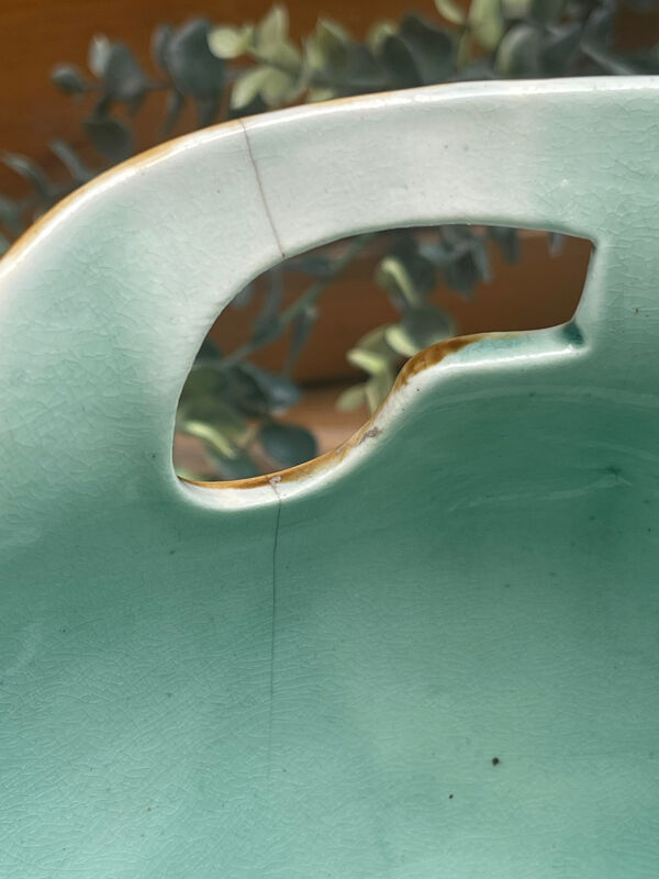 Cache-pot / Jardinière en Barbotine Onnaing Grand vers 1900 Style Ar