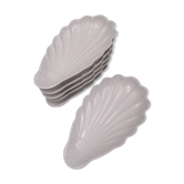 Set of 7 cups in white porcelain and in the shape of a shell - Pillivuyt around 1940