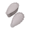 Set of 7 cups in white porcelain and in the shape of a shell - Pillivuyt around 1940