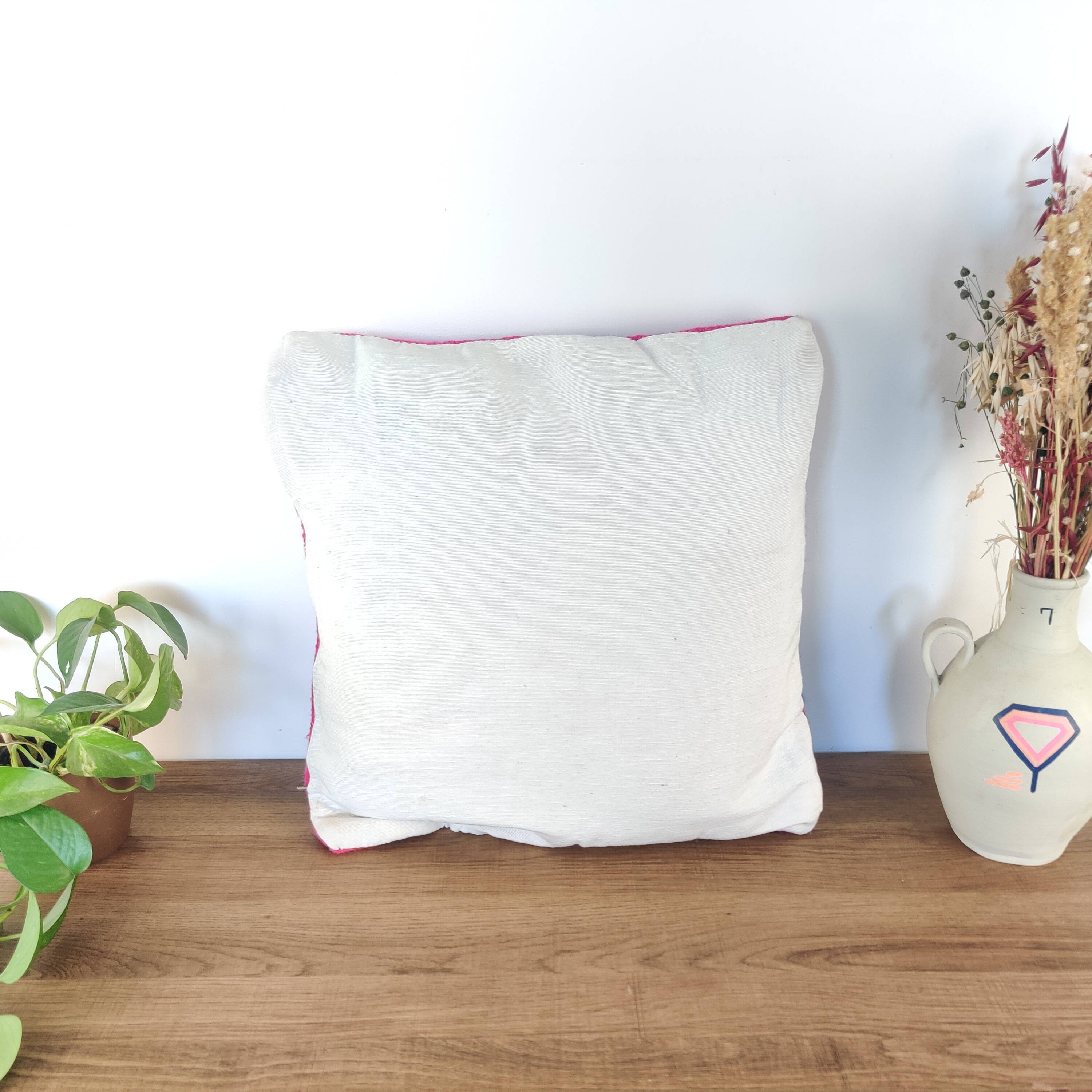 Tribal pink Berber cushion