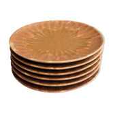 Lot de 6 assiettes à dessert en grès