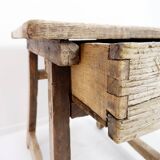 Rustic side table with drawer
