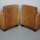 Fauteuils de club en cuir couleur cognac néerlandais vintage, ensemble de 2