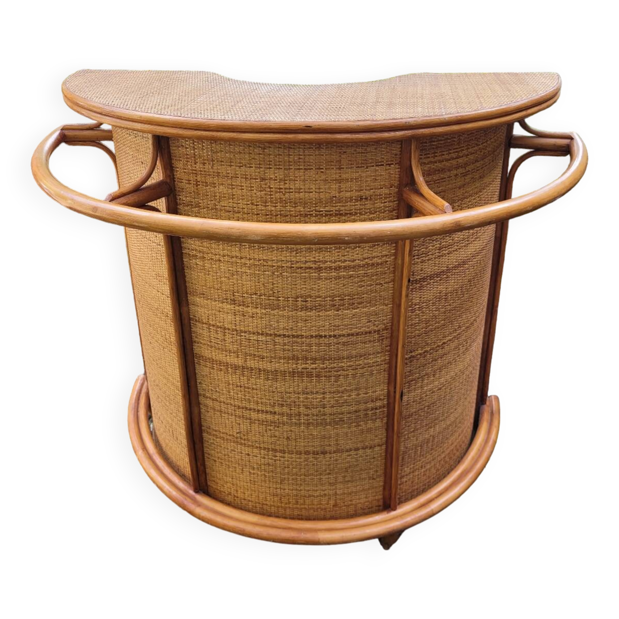 70's rattan bar