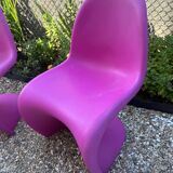 Pair of Pink Panton Chairs by Verner Panton