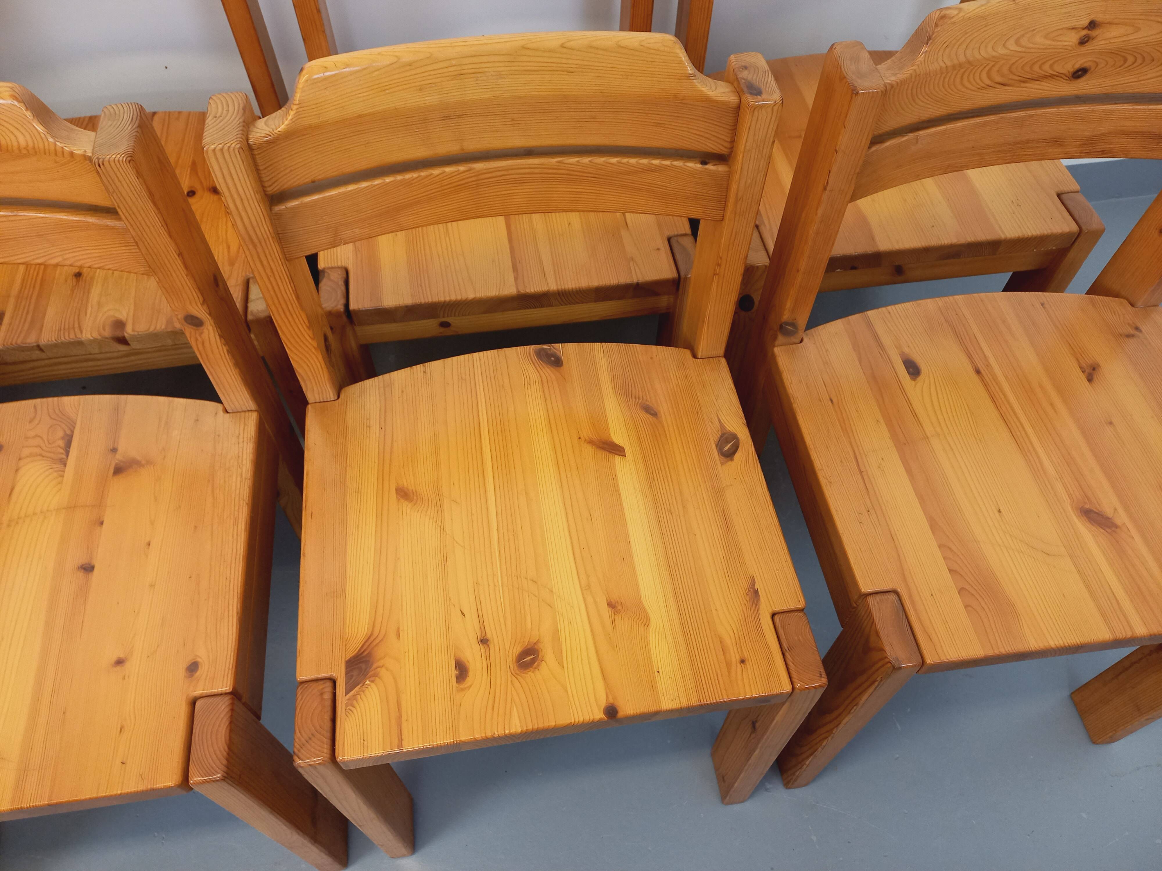 Set of 8 vintage Scandinavian chairs by Ilmari Tapiovaara for Asko in pine