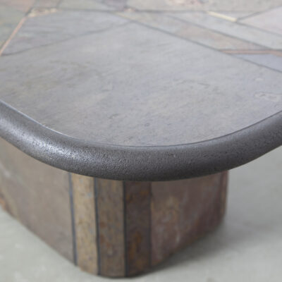 Brown Paul Kingma concrete coffee table