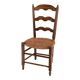 Chaise paillé basse façon campagne