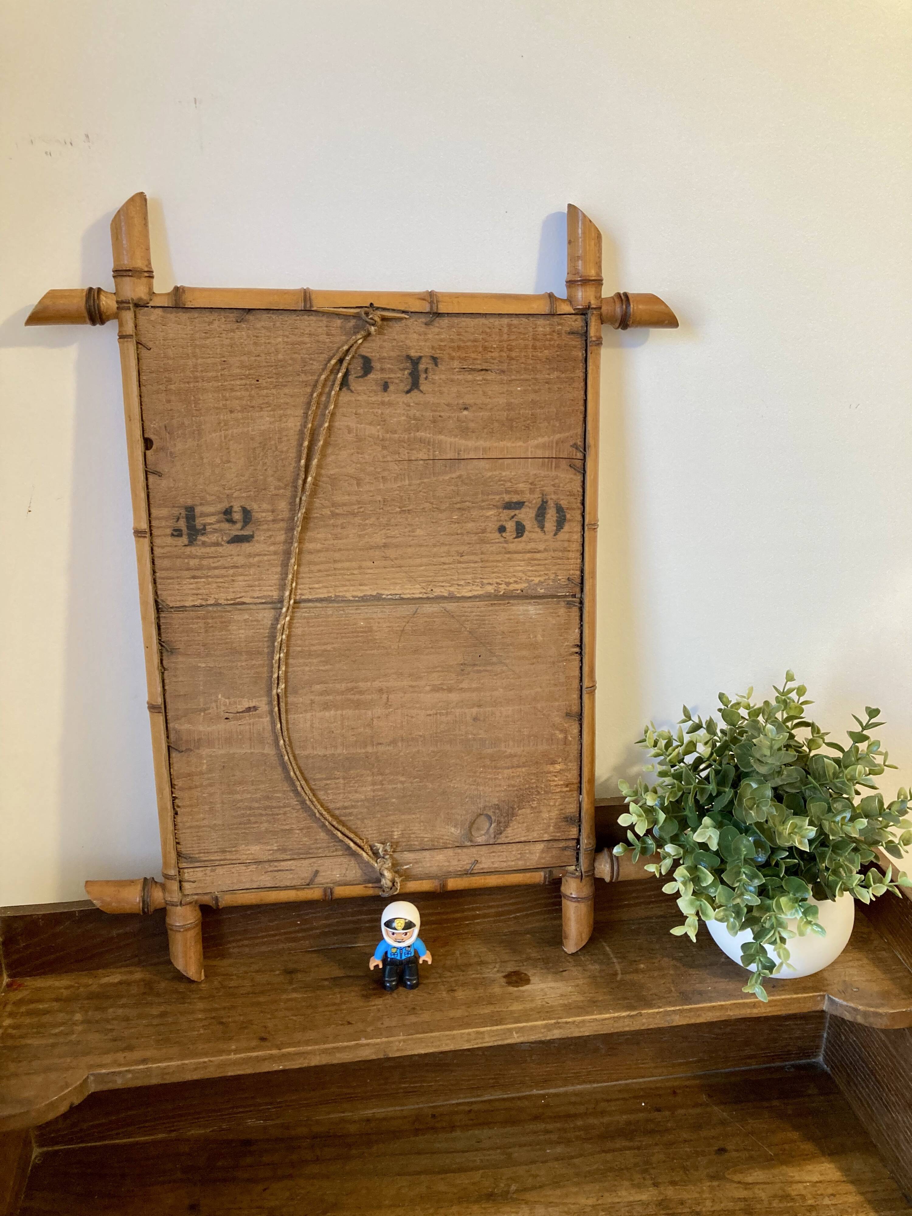 Bamboo imitation wood mirror