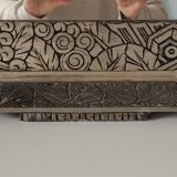 Silver art deco mirror