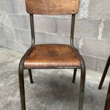4 vintage school chairs