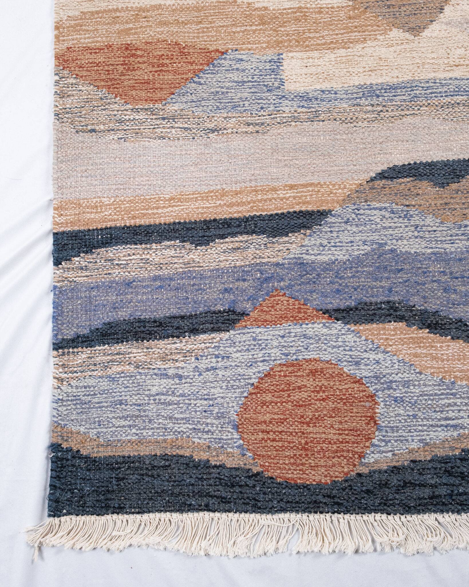 Pair of kilims or tapestries in a modern style, Central Asia, late 20th century.