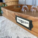 Serving tray in raw wood