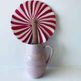 Pitcher in pink glazed ceramic