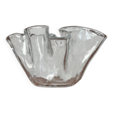 Vintage Scandinavian art glass bowl by Magnor, 1970s.