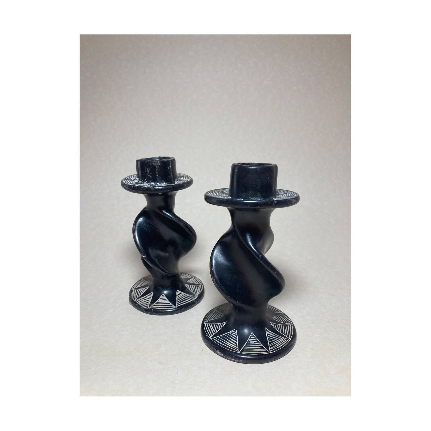 Bougeoirs en céramique