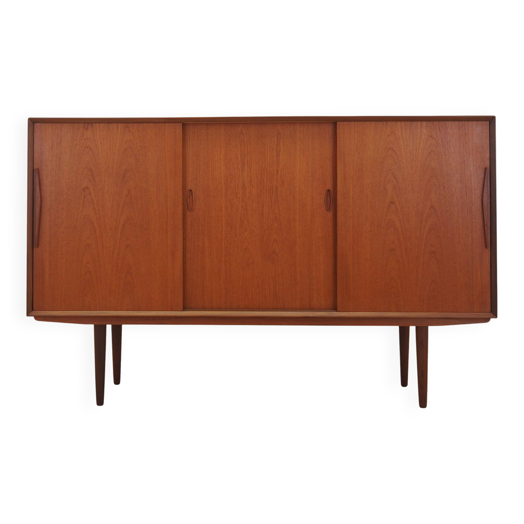Teak highboard with bar section, Denmark, 1960s