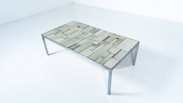 Mid-Century Mosaic Coffee Table attributed to Pia Manu, 1970s