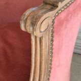 Velvet shepherdess armchair