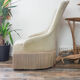 Vintage grey green almond green velvet toad chair