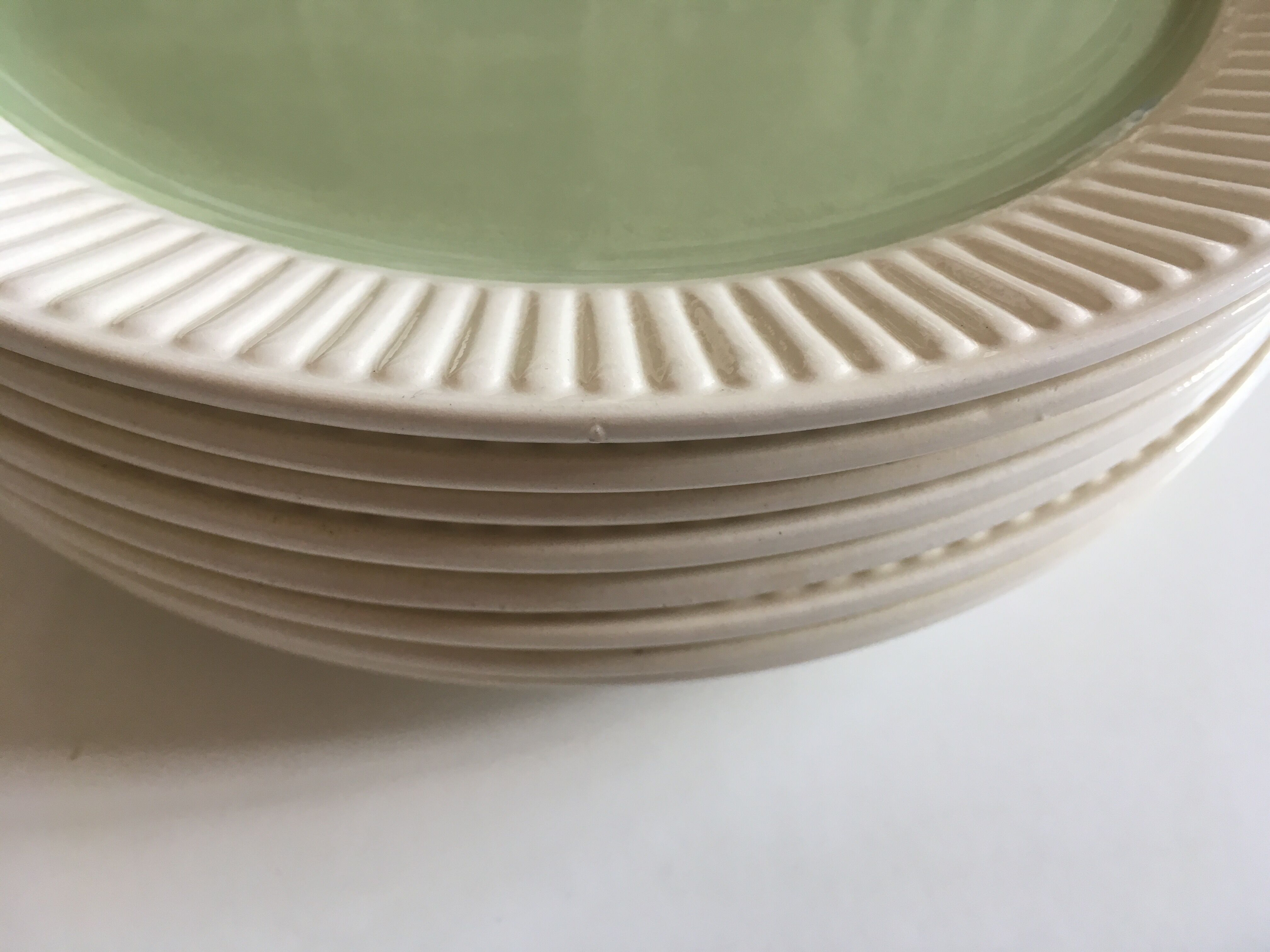 set of 8 plates in faience Capri de Villeroy and Boch 1950