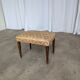 Vintage Gold Fabric Foot stool: Mid-Century Ottoman Tabure, 1970s