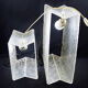 Lucite shopping bag lamps mid-century, set of 2
