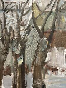 Swedish Oil on Canvas – “Winter Forest” – Signed – Vintage & Framed