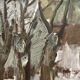 Swedish Oil on Canvas – “Winter Forest” – Signed – Vintage & Framed