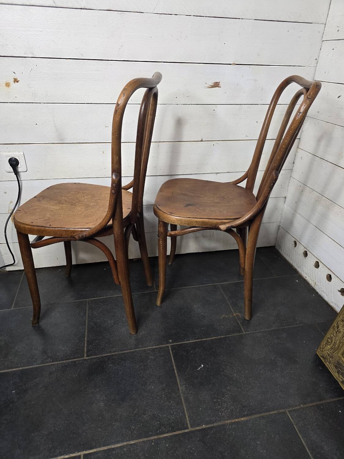 Pair of bentwood bistro chairs