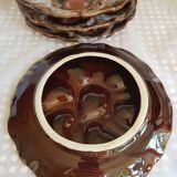 Set de 4 assiettes à huîtres en céramique Vallauris plats de service