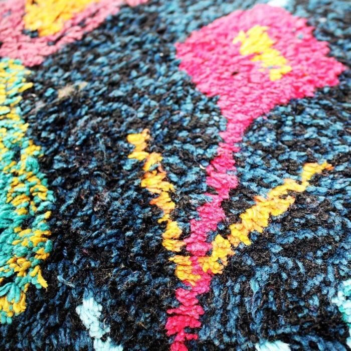 Berber style Azilal midnight blue cushion